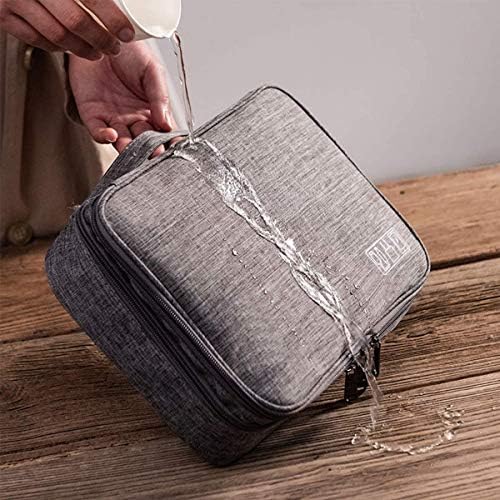 HYC Travel Cable Organiser Bag, Double Layer Electronic Accessories Storage Bag, Universal Carry Travel Gadget Bag for Cables, Power Bank, Charger Hard Disk, 11 x 8 x 4 Inches - Image 7