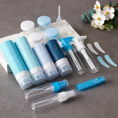 INSFIT 23 Pack Travel Bottles for Toiletries, TSA Approved Silicone Travel Size Toiletries with Toiletry Bag, BPA Free Leak Proof Refillable Travel Essentials for Shampoo Conditioner Lotion - Image 6