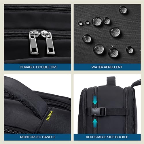 Lossga for Ryanair Cabin Bags 40x30x20,Travel Backpack 40x30x20 Cabin Bag Underseat Carry on Travel Bag 24L Hand Luggage Bag with Hidden Anti-Theft Bag Airline Approved for Women and Men - Image 8