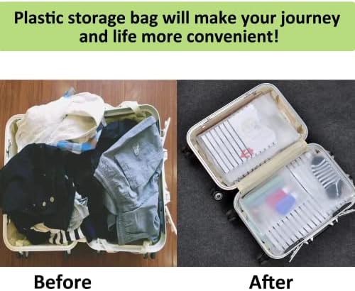 25Pcs Hospital Bag Maternity Essentials - Zip Lock Bags Travel Holiday Accessories 5 Multiple Size, Reusable Plastic Frosted Packing Storage Bags for Clothes Shoe, Luggage Organiser Pouches for Women - Image 3