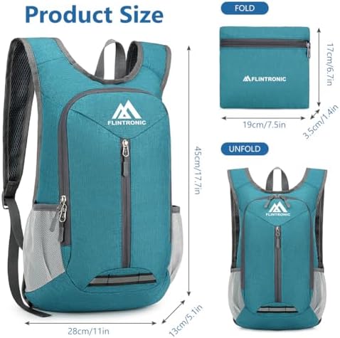 flintronic Foldable Backpack, Ultra Lightweight Rucksack, 16L Hiking Backpack, Unisex Packable Backpack For Men Women, Waterproof Travel Daypack For Outdoor Sport Biking Hiking Climbing - Image 4