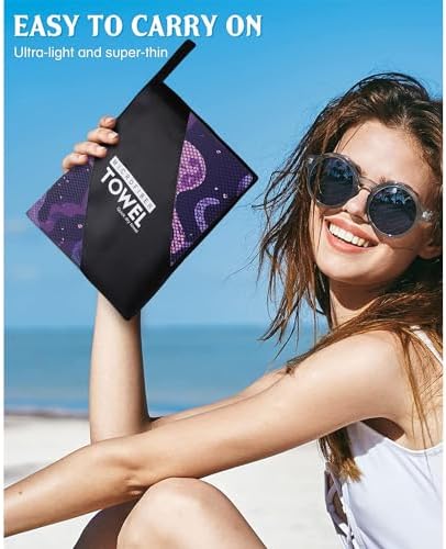 YISUMEI Purple Octopus Beach Towels for Adults Extra Large 180 x 90 cm, Microfibre Quick Dry Towel for Travel Swimming Camping Sports - Image 6