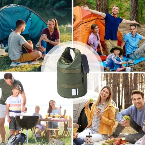Camping Pot Storage Bag – Round Bottom Cooking Utensils Organizer | Large Carrier Travel Tote | Heavy Duty 500D Nylon Portable Hand Pouch For Fishing Hiking Hunting Kit Pans Lunch Box - Image 4