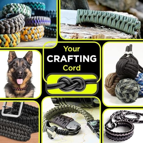 TECEUM Paracord Type III 550 Black – 30 m – 4mm – Tactical Rope MIL-SPEC – Outdoor Para Cord – Camping Hiking Fishing Gear and Equipment – Parachute Cord – Strong Survival Rope (100ft) 016 - Image 4