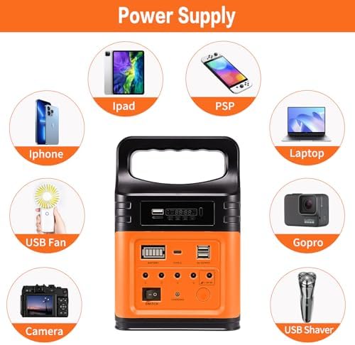 VCLPOWER 20000mAh DC Power Bank Station with Solar Panels,12V/9V Type-C Output Fast Charging Portable Power Station for Home Emergency Outdoor Camping Fishing - Image 5