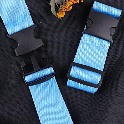 Luggage Suitcase Straps Set, Travel Accessories Thickened Luggage Belt with Quick Release Buckle, Adjustable Black Travel Luggage Straps for Suitcase Baggage (Blue, 2 PCS Set) - Image 3