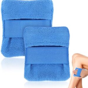 KAJNBN 2 Pcs Blue Synthetic Fiber Sand Mitt for Body Efficient Sand Removal Reusable for Beach Vacation Essentials