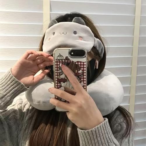 Cute Animal Airplane pillow, Memory Foam Neck Support Pillows, Travel Pillow Kids Travel Pillow Cute Cartoon Plane Pillow for Travel Soft Memory Foam Neck Pillow(Grey Cat) - Image 7