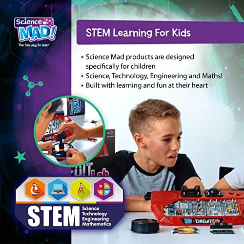 Science Mad Circuit Lab For Kids - Learn About An Introduction to Electronic Circuits With 50+ Safe, Educational Experiments - Includes Light, Magnetic and Touch Control, 8+ Years - Image 5
