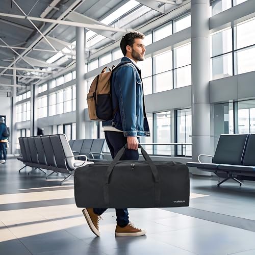 Large Holdall Bag for Men, 100L Travel Duffle Bag, Large Duffel Bags for Men & Women, Big Hold All Weekend Bags for Travel Essential, Luggage, House Moving, Gym, Outdoor Camping Gear Storage | Massive Capacity, 900D Thickened Polyester for Durability, Water-resistant, Smooth YKK Zipper, Machine Washable - Image 2