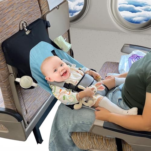 Baby Airplane Bed, Baby Travel Essentials for Flying, Plane Portable High Chair Harness Seat for Toddler, Must Haves for Infants 1-8 Months Old