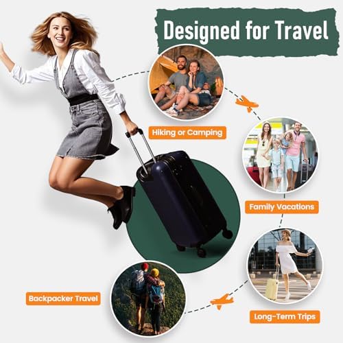 Compression Packing Cubes for Suitcases, Ultralight 8 Set Packing Cubes for Backpack Waterproof Luggage Packing Organizers for Travel Accessories and Essentials-Black - Image 7