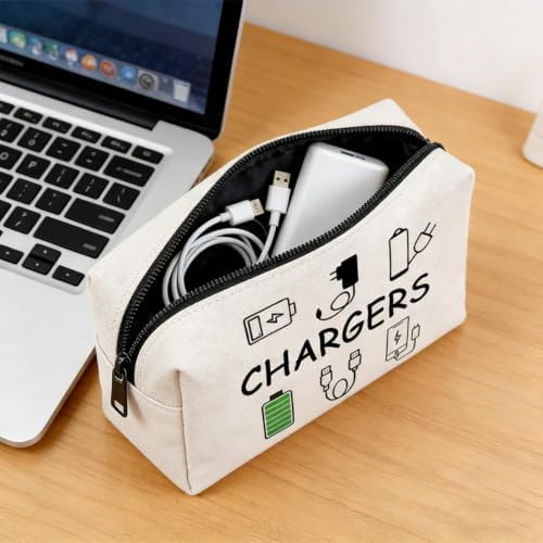 Charger Bag, Travel Charger Cable Storage Bag, Portable Charging Cable Pouch, for Charging Accessories, Cosmetics and Medicine Storage - Image 4