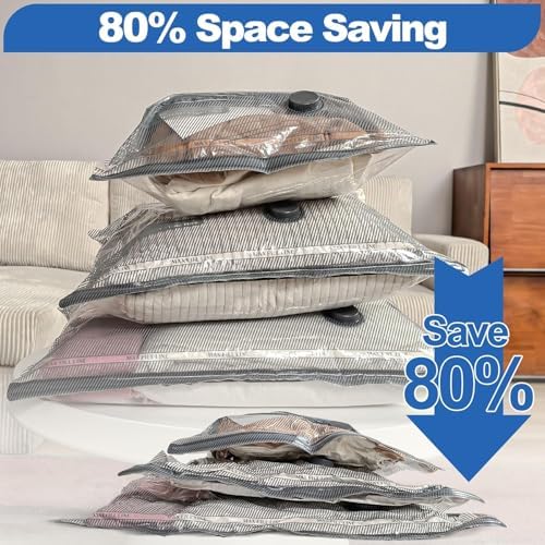 Vacbird Vacuum Storage Bags with Electric Pumps, Vacuum Bags for Travel, Luggage and Clothing,12 Pack - Image 4