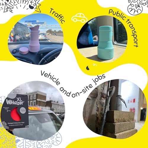 Whizzer™ - Discreet Portable Toilet For Adults - Seen on Dragons Den - Travel Essentials for Festivals, Camping, Caravans & Travel - Silicone Pee Bottle for Men & Women - Portable & Leakproof - 500ml - Image 5