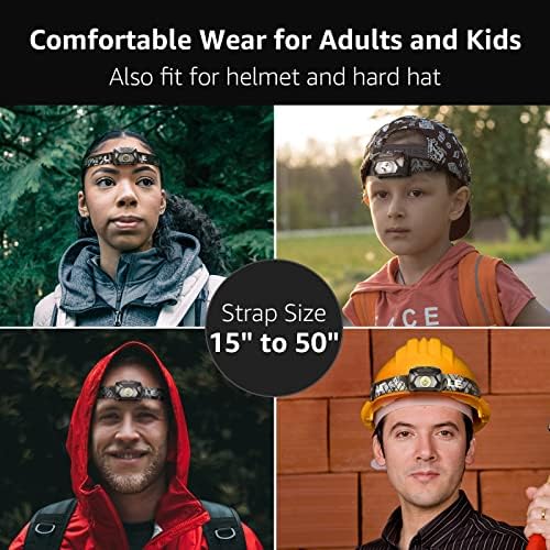 Lepro Head Torch, 2 Pack Super Bright LED Headlamp with 6 Lighting Modes, Waterproof, Battery Powered LED Lightweight Headlight for Cycling Running Camping for Kids Adults - Image 6