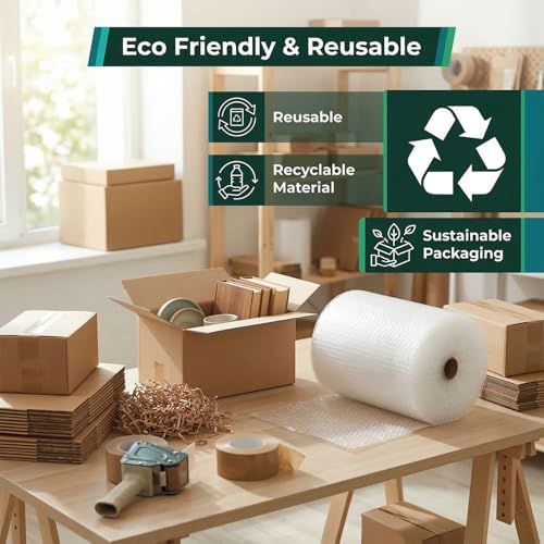 Inkspire Bubble Wrap Roll 300mm x 10m – Lightweight & Durable Air Bubbles Protective Packaging Essential for Moving House, Parcel Shipping, Storage Boxes & Fragile Item Packing - Image 5