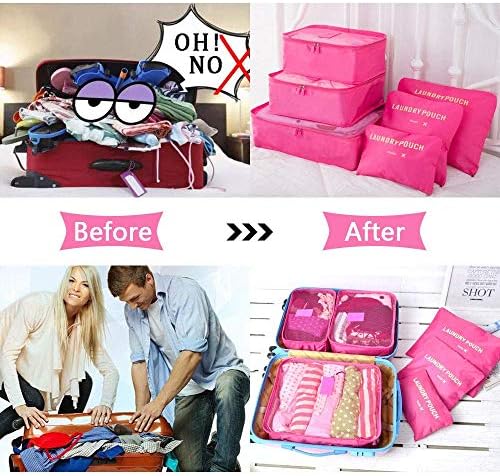 Vicloon Multifunction Packing Cubes - 8 PCS Organizer Packing Bags for Suitcase, Travel Essentials with Shoe Bag, Storage Accessories - Image 5