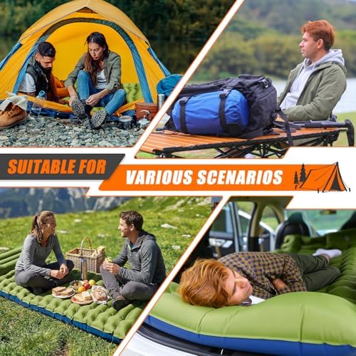 Yuzonc Camping Sleeping Pad, Ultralight Inflatable Camping Mat with Pillow Built-in Foot Pump Portable Inflatable Sleeping Pads Compact for Outdoor Camping, Backpacking, Hiking, Tents - Image 7