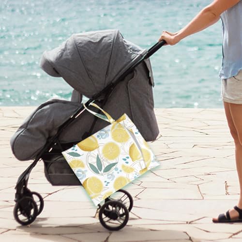 Wet Bag for Swimsuit Pool Travel Baby Cloth Diapers Dirty Yoga Gym Clothes Beach Bags Summer Gifts for Women Men Beach Vacation Essentials Lemon Waterproof Wet Dry Bag Travel Laundry Bags - Image 5