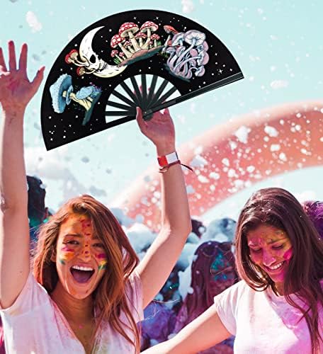 Fans for Line Dancing- Rave Fan - World Game Cup Larger Folding Clack Handheld Fan for Men/Women EDM, Halloween Costumes Shirts Pajamas Sweatshirts for Women,Music Festival [Beach Vacation Essentials] - Image 6
