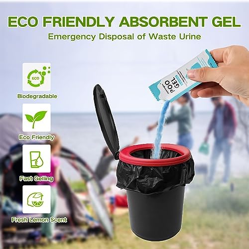 oceanengine Portable Toilet Absorbent Gel, Portable Toilet Powder Poo Urine Powder for Camping Outdoor Hiking - Image 2