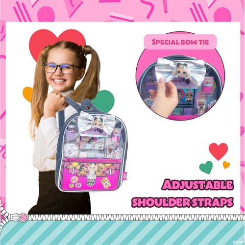 L.O.L. Surprise! Kids Makeup Set, Including Lip Balm, Nail Polish, Nail File, Hair Bows in Backpack, Perfect for Parties, Gift, Sleepovers and Makeovers, for Girls Aged 3+ by Townley Girl - Image 3