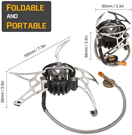 Camping Multi Fuel Oil Stove with 500ml Gasoline Fuel Bottle and 9-Plate Camp Stove Windscreen Windshield for Diesel Alcohol - Image 3