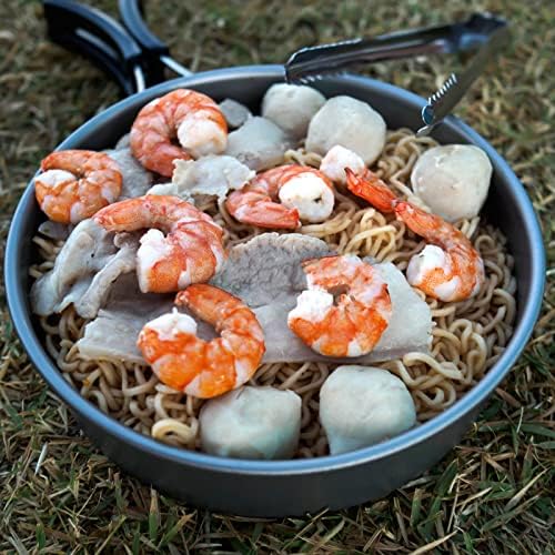Camping Cookware Set, Portable and Lightweight Stainless Steel Camping Frying Pan Pots Cups Cutlery for Outdoor Picnic Hiking Camping - Image 8