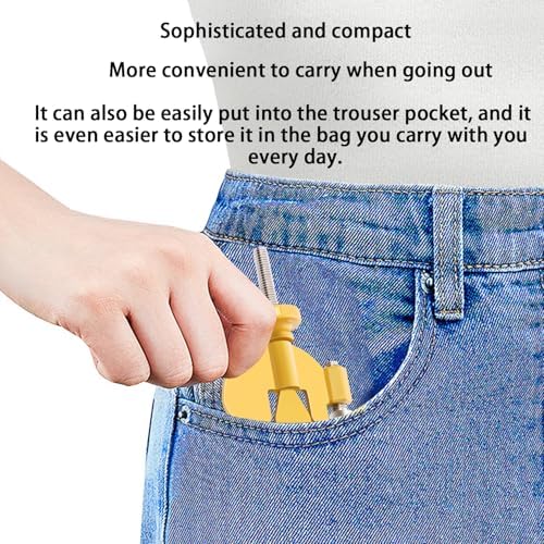 Portable Door Lock - Suitable for Travel Hotels, Homes,College Apartments with Increase Security, Adjustable, Easy to Install (Yellow) - Image 9