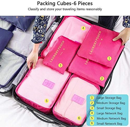 Vicloon Multifunction Packing Cubes - 8 PCS Organizer Packing Bags for Suitcase, Travel Essentials with Shoe Bag, Storage Accessories - Image 3