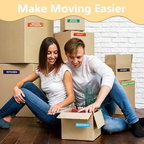 210 Pcs Moving House Labels, Coloured Packing Labels, Packing Tags Fragile Stickers for Storage Boxes, Moving House Essentials, 15 Sheets - Image 7