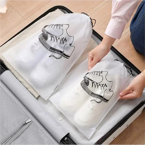 20Pcs Portable Shoes Storage Bag Dust-Proof Drawstring Pouch Travel Packing Organizer Household Waterproof Cover for Travel Essentials(29X43CM) - Image 5