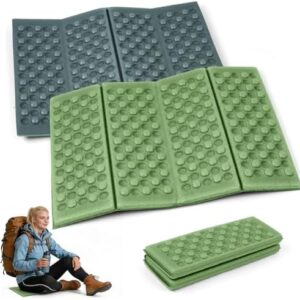 HOTUT Folding Sit Mat, Insulated Folding Foam Sit Mat, Ultralight XPE Foam Cushion, Waterproof, Durable and Lightweight Hiking Seat Pad, Essential Camping Accessories for Outdoor Travel Adventure