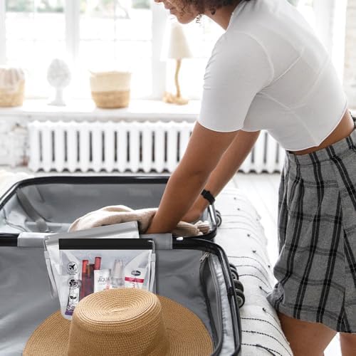 Airport Security Liquids Bags 20x20cm, Clear Travel Toiletry Bags TSA Approved Leakproof Wash Bags Travel Accessories Holiday Essentials for Women/Men - Image 6