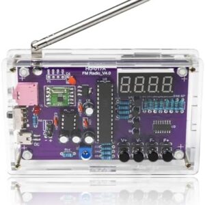 FM Radio Kit Soldering Practice Kits, DIY Electronic Project Kit FM 87-108MHz with 2 Power Modes EK1989, Soldering Learning and Teaching for Beginners, Adults, Kids