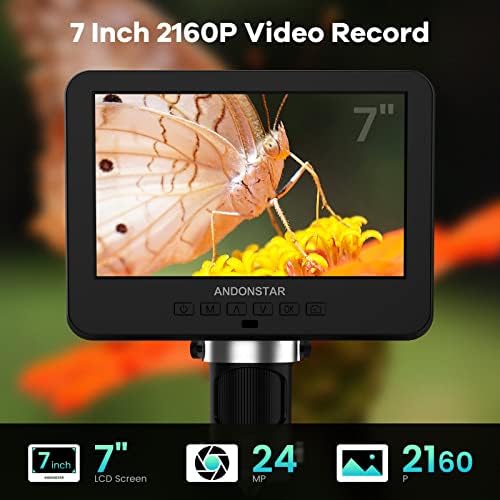 Andonstar AD246S-M HDMI Digital Microscope - 2000x, 3 Lens 2160P UHD Video Record, 7 Inch LCD Soldering Microscope - Image 3
