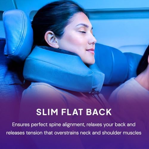 Cabeau Evolution S3 Travel Pillow - Airplane Seat Straps - Ensures Your Head Won't Fall Forward - Relax with Plush Memory Foam - Quick-Dry Fabric Keeps You Cool and Dry (Indigo).., Jet black, S3 - Image 6