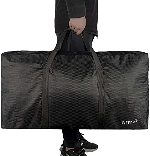 WEERY Large Travel Duffle Bag, 96L Extra Waterproof Holdall Lightweight Foldable Duffel Bag for Men Women, Black - Image 5