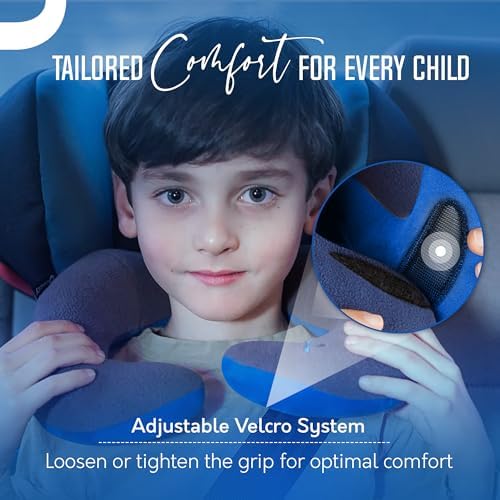 BCOZZY Kids Chin Supporting Travel Pillow for Ages 3–7- Patented Soft Neck Pillow for Head and Chin Support in Car Seat and Airplane. Comfortable Travel Essential. Small Size, Bag, Gray - Image 6