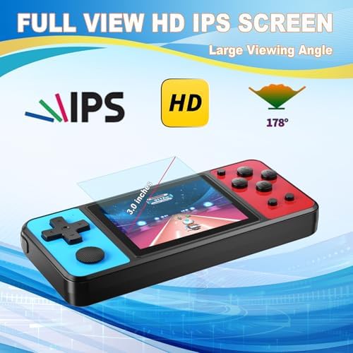 32 Bit Handheld Games for Kids Built-in 139 Video Games,3.0" IPS Screen Rechargeable Portable Arcade Gaming Player,Electronic Toys for Boys Girls Birthday Xmas Gift - Image 3