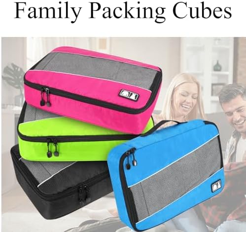 Packing Cubes for Suitcases,SWEDOU 4pcs Large Packing Cubes Luggage Carry-On Suitcase Oragniser Bags for Travel Waterproof Storage Bag for Clothes (4color) - Image 5