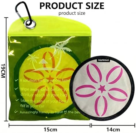 Pink Reusable Sand Wipe Off Mitts with Elastic Band | Portable Beach Sand Removal Pouch, Family Cruise Vacation Travel Essentials for Women, Girls Beach Must Haves - Image 8