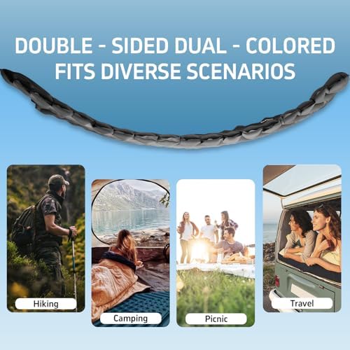 Ultralight Sleeping Mat with Seperate Pillow, only 500g Lightweight and Compact Sleeping Pad for Outdoor Backpacking, Hiking and Traveling (Black) - Image 7