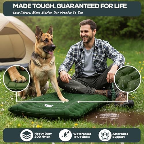 Gear Doctors Camping Pads Self Inflating Ultralight Apollo air 4.3-5.2 R Insulated Camping mats 1.5-3.3 in Must Haves Inflatable Foam air Sleep mat self Inflating air Mattress for Camping cot - Image 5