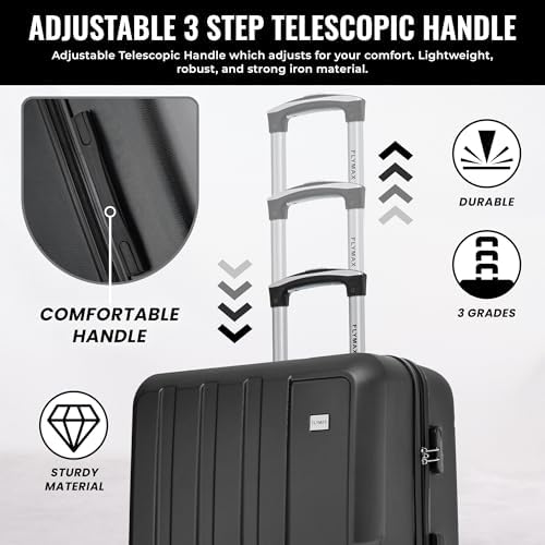 FLYMAX 29" Large Suitcase 4 Wheel Lightweight Luggage Hard Shell Travel Case Hold Check in Fits 23kg - 27kg + 3 Digit Lock Suitcase Large + Telescopic Handle 103 Litre Capacity - Image 7