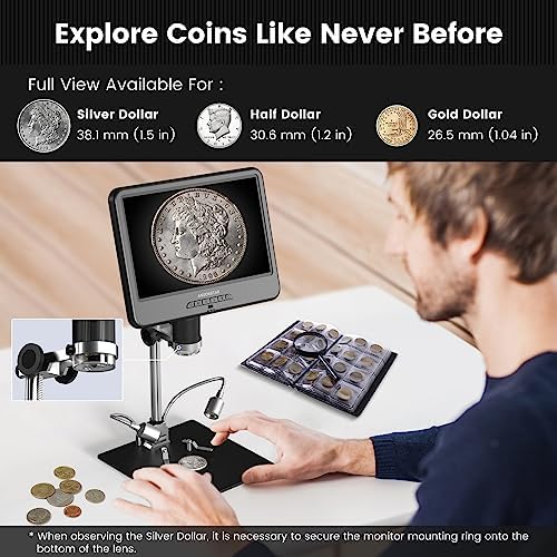 Andonstar AD210 10.1 Inch LCD Digital Microscope for Adults, Soldering and Coin Inspection, Electronics Repair, Biological Slides Kit, 32G Card - Image 4