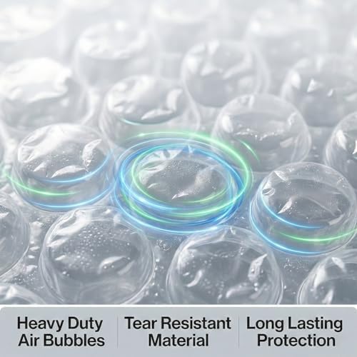 Rainberg 300mm x 20m Heavy Duty Bubble Wrap Roll, Air Bubble Premium Quality Protection for Packaging, Storage, Fragile Items, Moving House Essentials, Recyclable & Eco-Friendly - Image 3