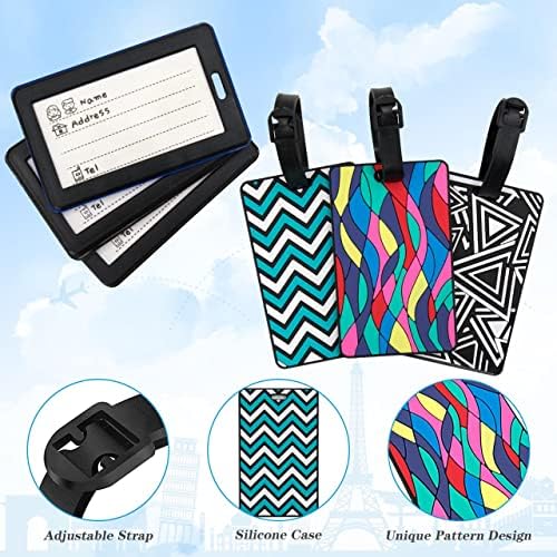6Pcs Luggage Tag, Luggage Labels Travel Suitcase Luggage Tags Business Card Holder/ Travel ID Bag Tag - Image 3