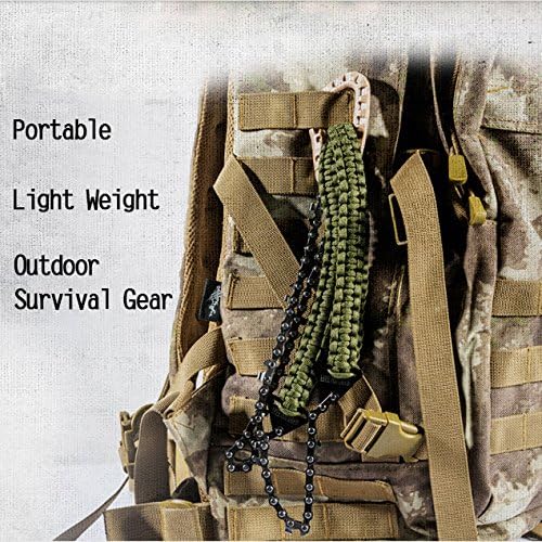 Pocket Chainsaw with Paracord Handle Folding Chain Hand Saw Fast Wood & Tree Cutting Emergency Survival Gear for Camping Backpacking Hiking (36inch 16teeth) - Image 6